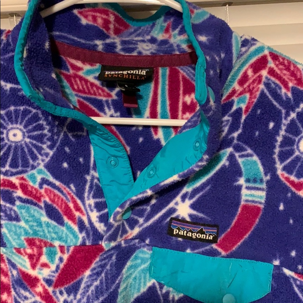 Patagonia owl print fleece size S